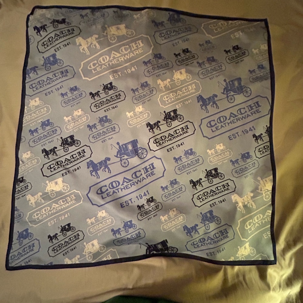 NWOT Women’s Coach Silky Scarf Blue hues